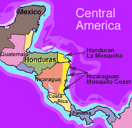 map of Central America